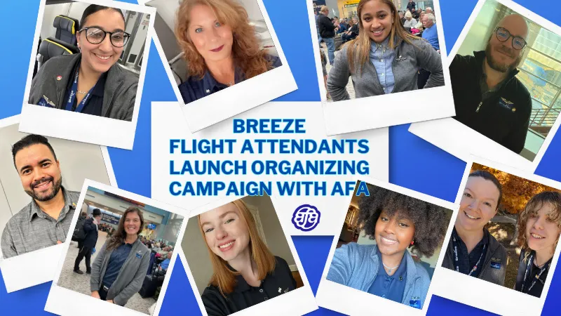 Breeze Flight proudly wear AFA pins.
