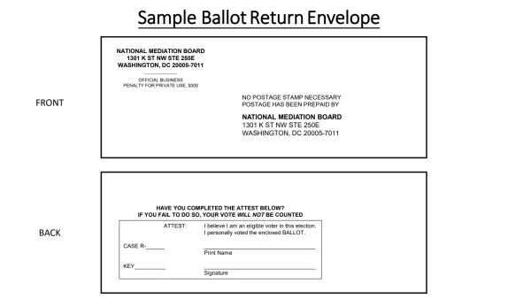 Return Envelope